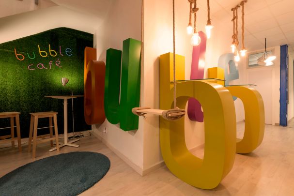Rótulos personalizados en Madrid para Bubble Café